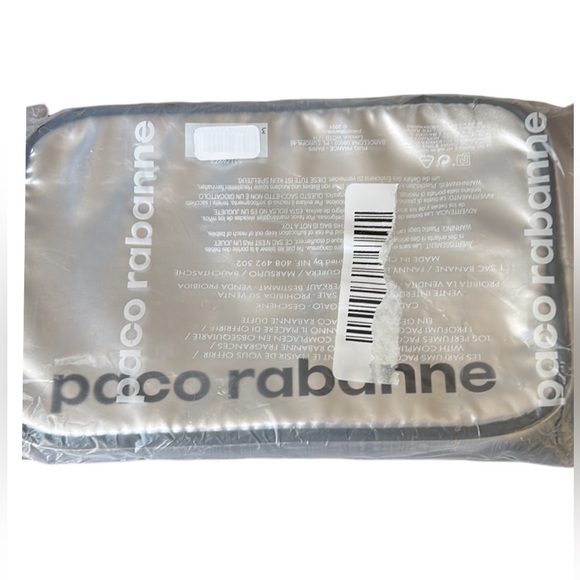 (70)New Men’s Paco Rabanne Metallic Silver Fanny Pack With Adjustable Strap - Picture 5 of 6